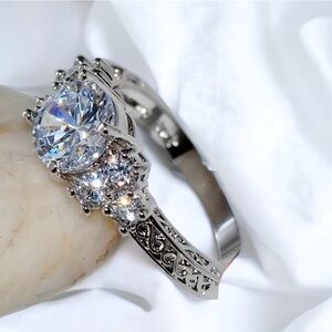 S925 The Crystal Gayle ring